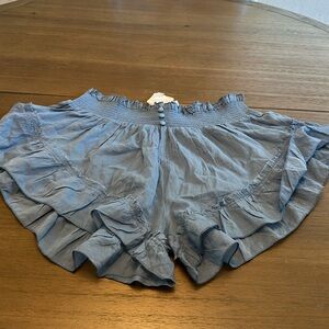 Blue flare shorts